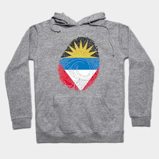 Flag of antigua barbuda in fingerprint Hoodie